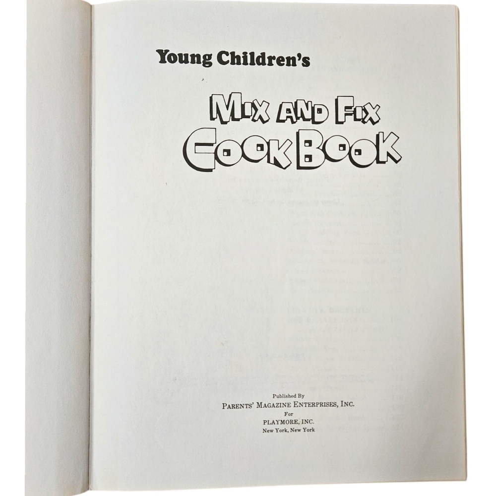 Vtg 1975 Young Childrens Mix and Fix Cook Book Parents Magazine Over 55 Recipes - Picture 4 of 9